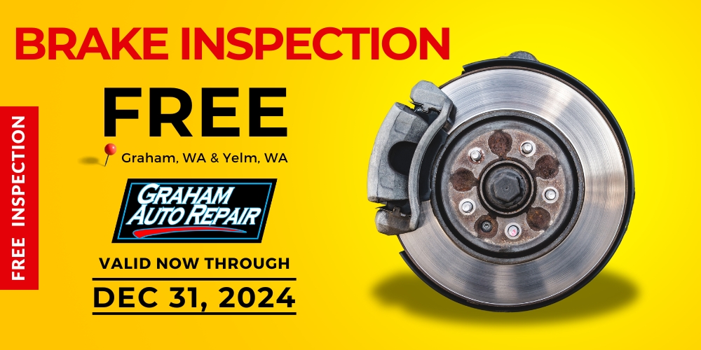 Free Digital Brake Inspection at Graham Auto Repair in Graham and Yelm, WA